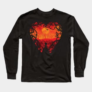 Red Blood Hearts Long Sleeve T-Shirt